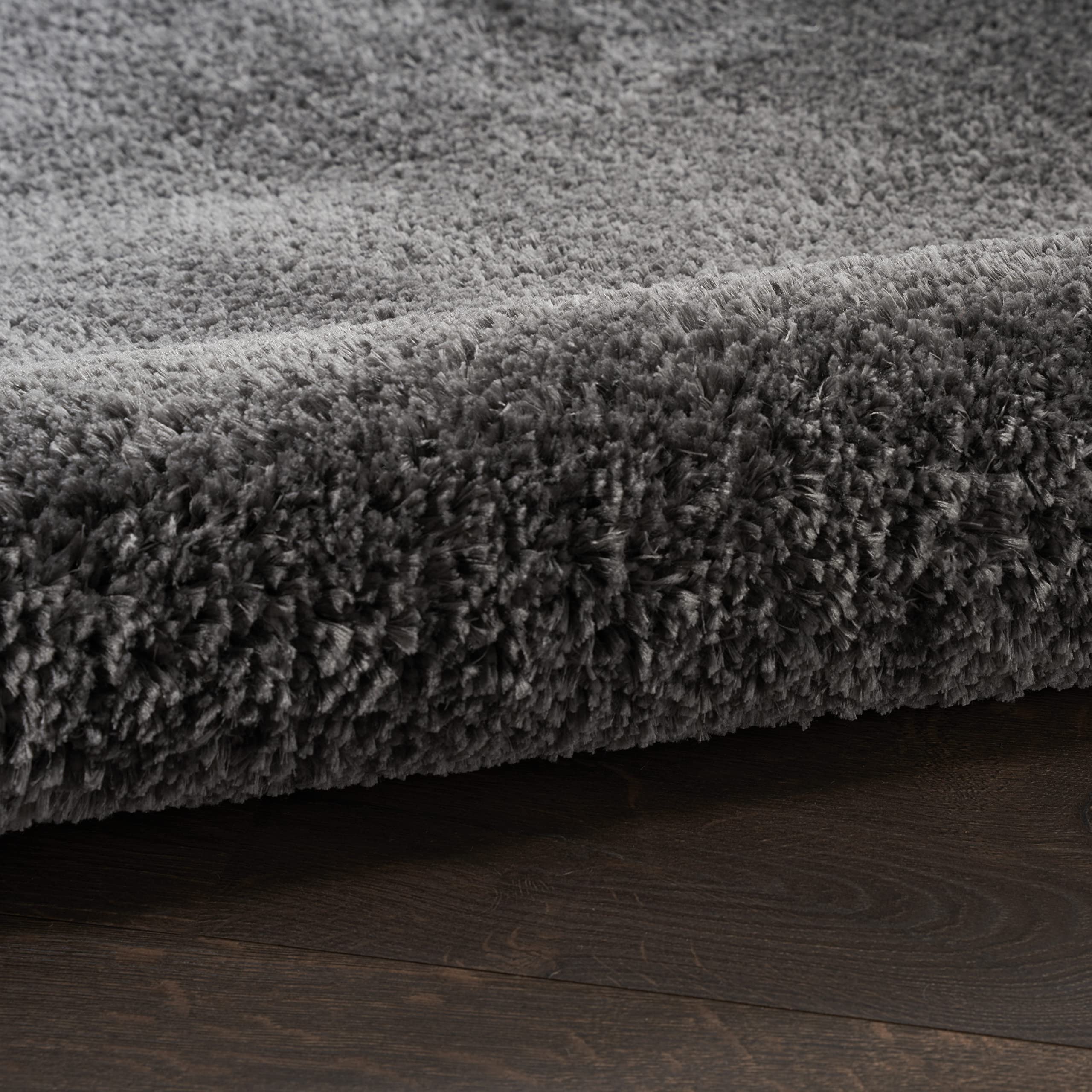 Nourison Premium Grey Shag Area Rug 9' x 12' - Soft Plush, Easy to Clean, Non-Shedding - Perfect for Bedroom, Living Room, Dining Room & Kitchen Decor