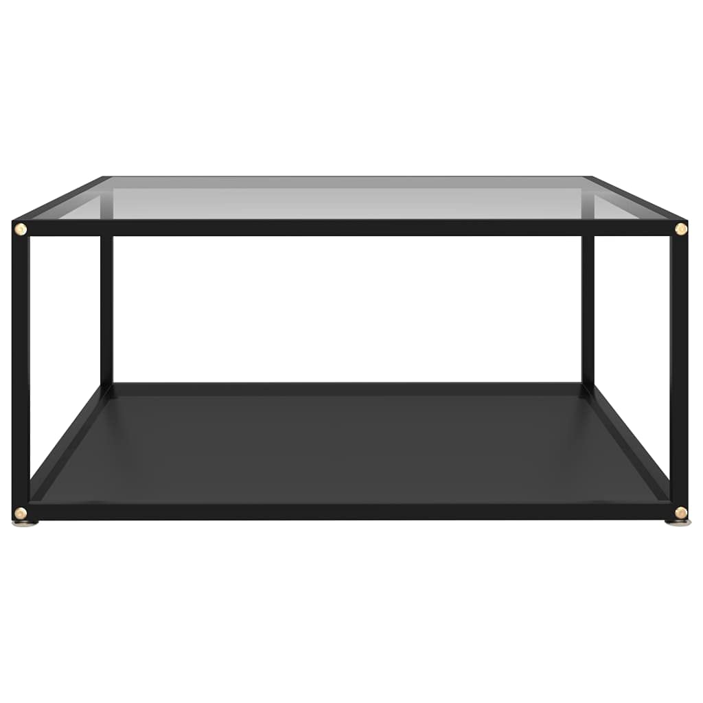 Industrial Style Tempered Glass Coffee Table - 31.5