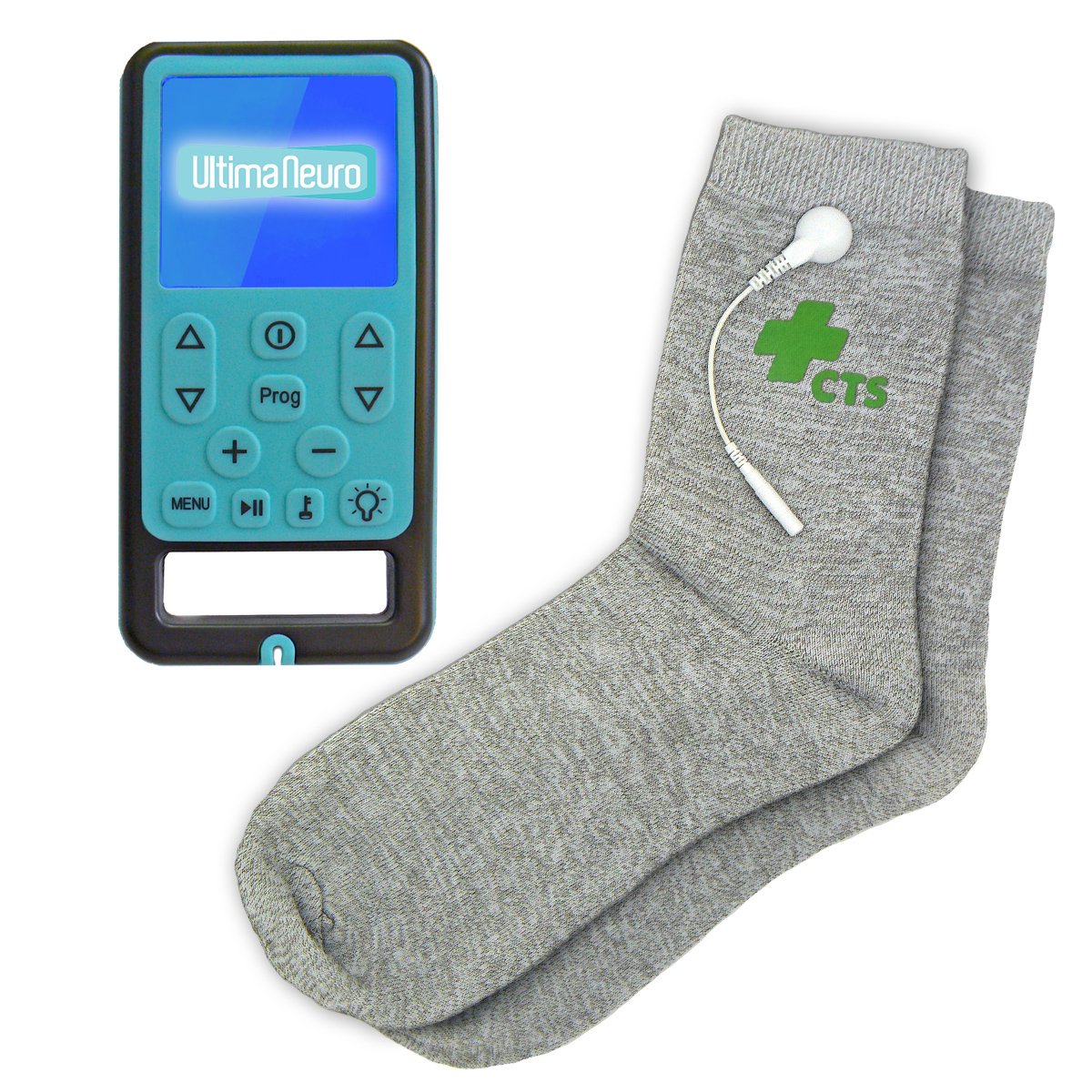 Ultima Neuro Neuropathy Feet System - Effective Treatment for Peripheral, Diabetic & Poly Neuropathy Nerve Pain Relief with Conductive Socks Pair | Ideal for Home Use & Chronic Pain Management
