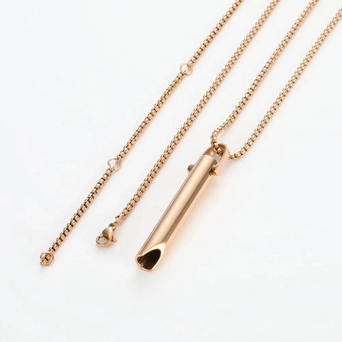 Stainless Steel Anxiety Relief Breathing Necklace for Women - Calming Stress & Anxiety Jewelry - Perfect for Meditation, Yoga, and Daily Wear