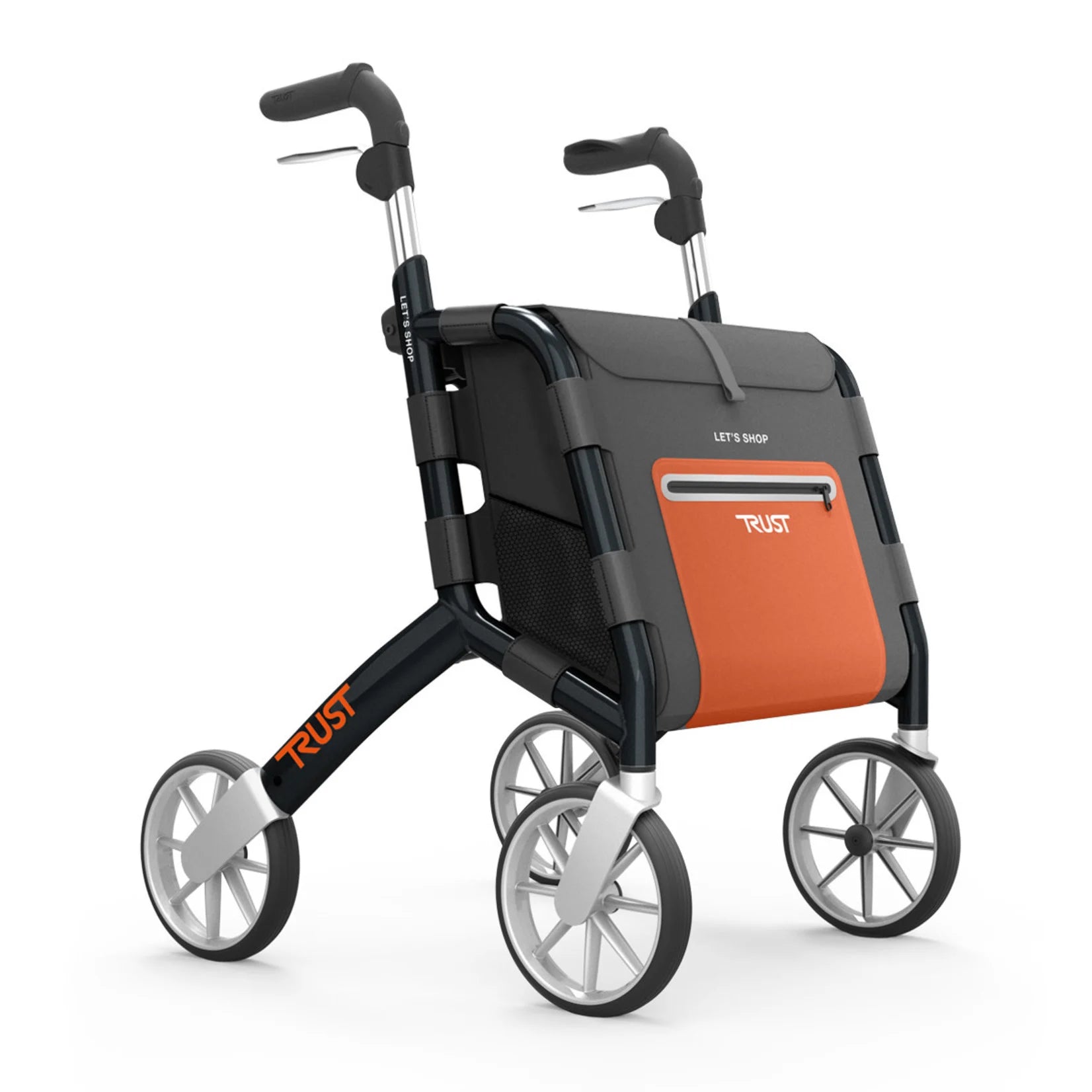 Premium 4-Wheel Rollator Walker with Seat and Basket - Lightweight Folding Mobility Aid for Seniors & Adults - Ideal for Shopping, Travel, and Outdoor Activities