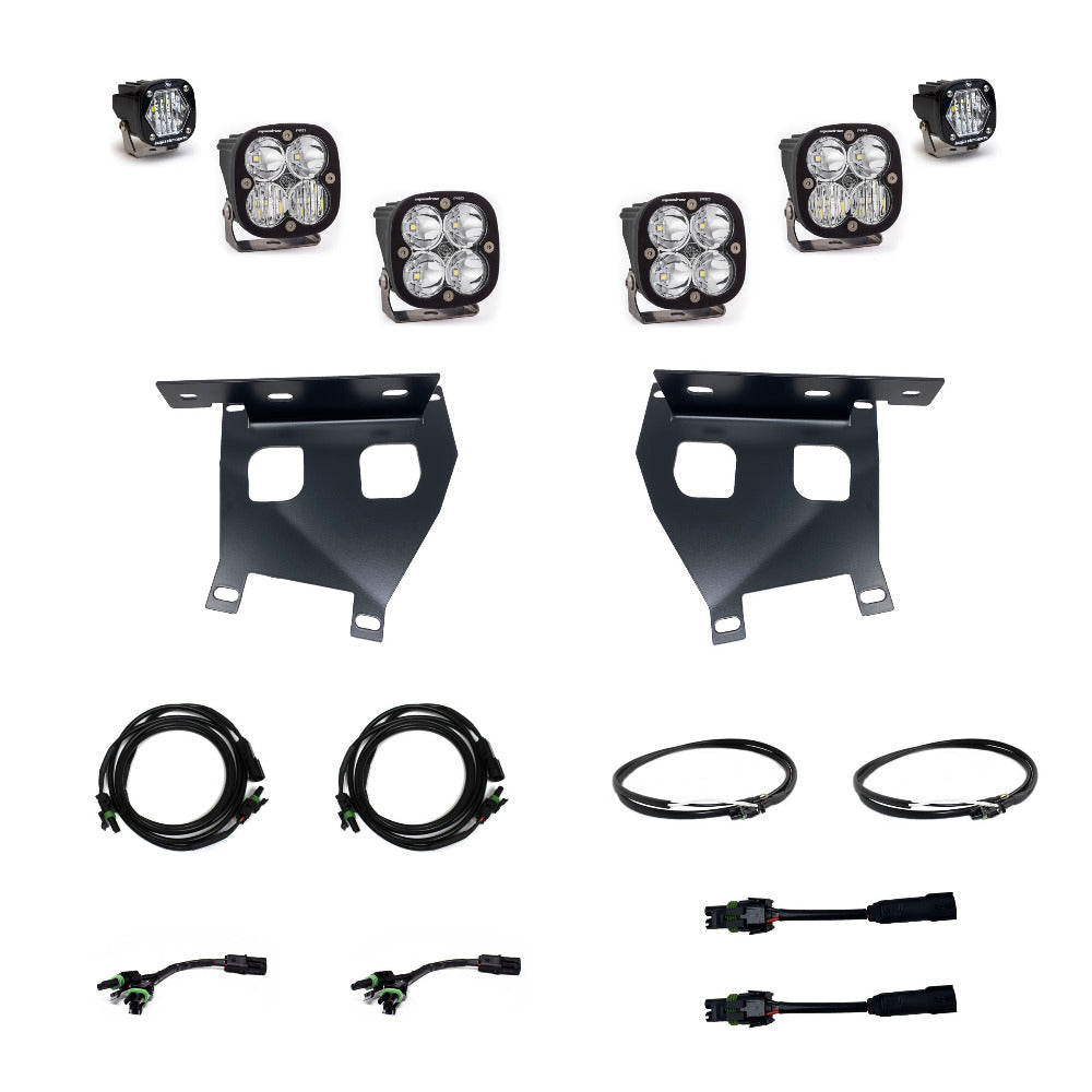2021-2023 Ford Raptor Baja Designs PRO Fog Light Pocket Kit - Off-Road LED Lighting Upgrade for Enhanced Visibility in Extreme Conditions