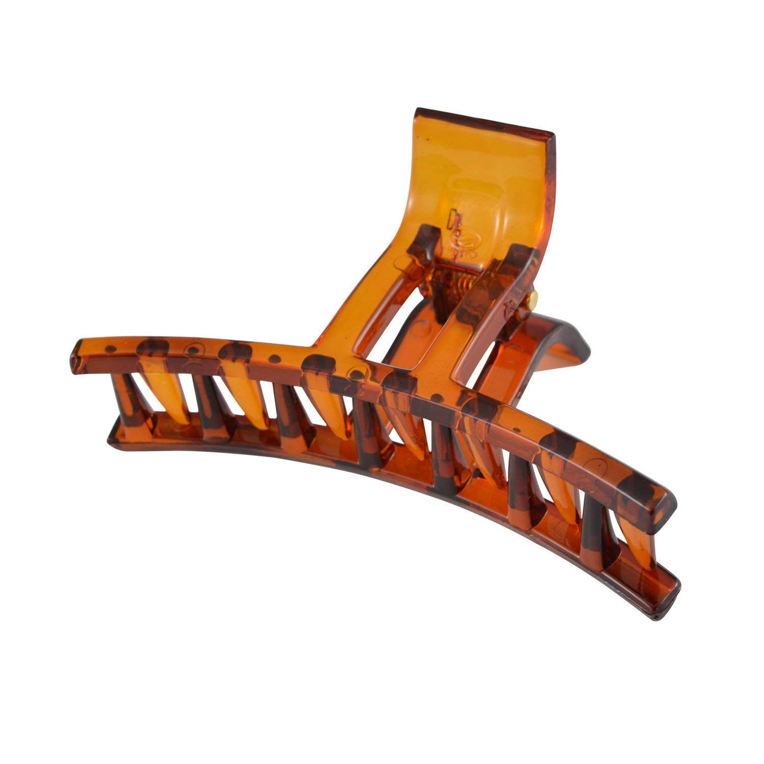 Trendy Medium Size Plastic Hair Clutch Clips for Women - Pack of 3 Brown Hair Claws (TLBS) | Perfect for Updos, Ponytails & Everyday Hairstyles
