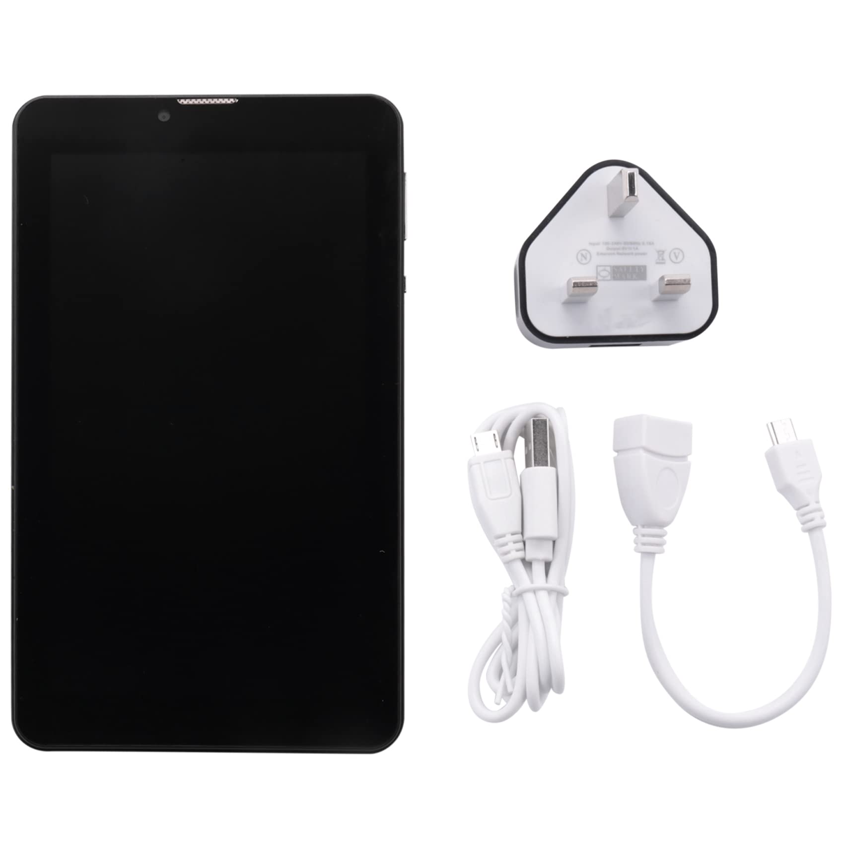 Tassety 7.1 Inch Android Tablet - 1280x800 HD Display, 2GB RAM + 16GB Storage, Dual SIM, Android 10.0, Blue - UK Plug - Perfect for Travel, Work & Entertainment