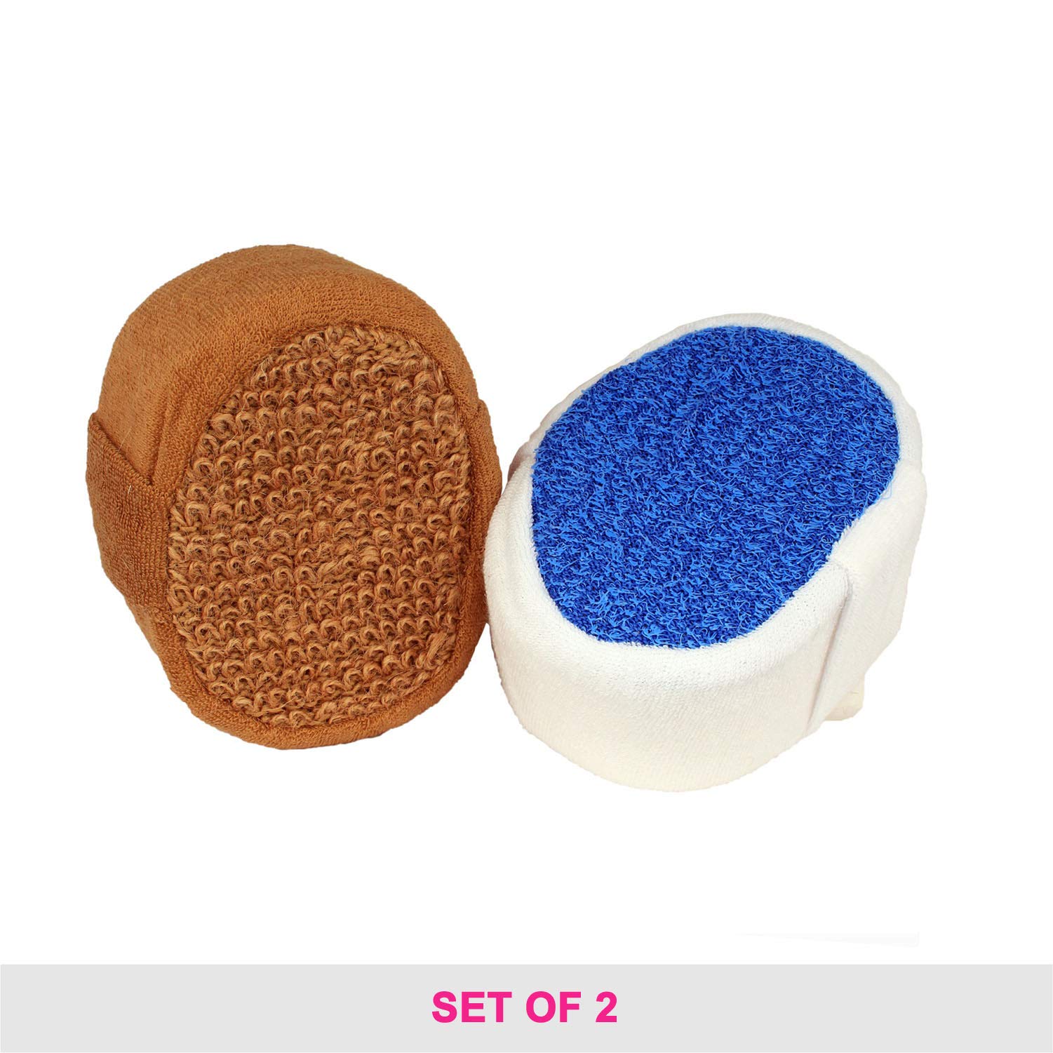 Premium Vega Bath Sponge Set of 2 - Ultra Soft Exfoliating Body Scrubber for Shower & Bath - Gentle Skin Cleansing for Men & Women - Perfect for Spa, Home & Travel Use