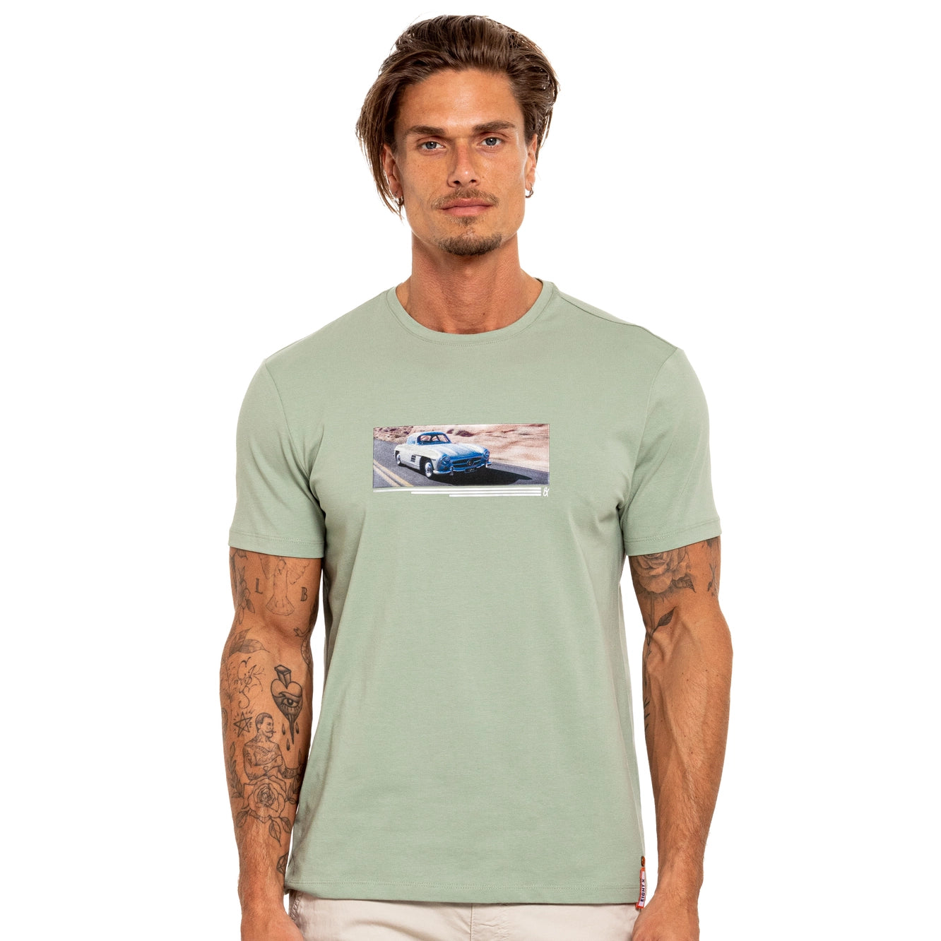 Eight X SL Forever Graphic T-Shirt - Olive Green | Trendy Streetwear for Men & Women | Perfect for Casual Outfits, Concerts, and Everyday Wear
