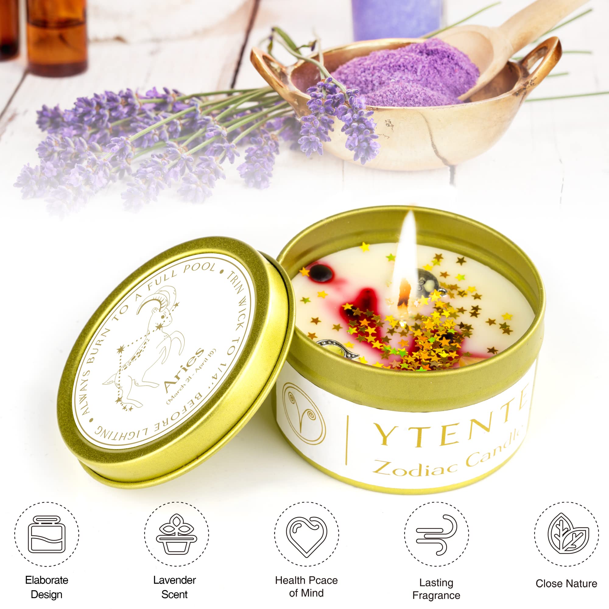 Crystals Healing Stone Gift Set with Soy Wax Zodiac Scented Candles & Horoscope Crystal Necklace - Perfect Birthday, Valentine's Day, or Thoughtful Gift for Women, Sisters, and Daughters