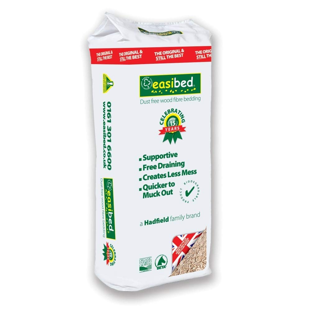 Premium Easibed Shredded Wood Bedding for Small Pets - 20kg Natural Softwood Flakes | Ideal for Hamsters, Rabbits & Guinea Pig Cages | Odor Control & High Absorbency