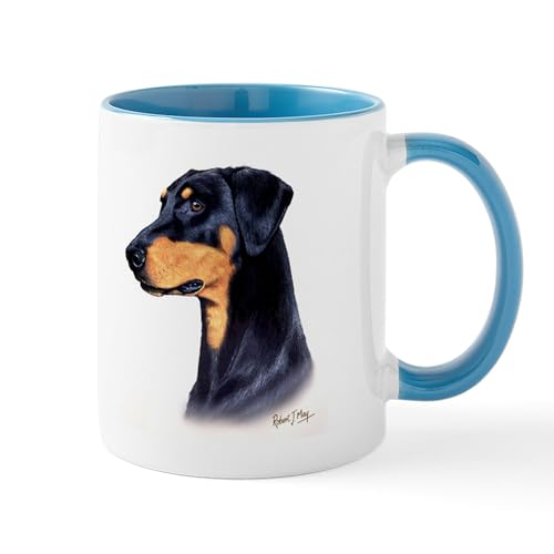 White/Blue Inside - Doberman Mug