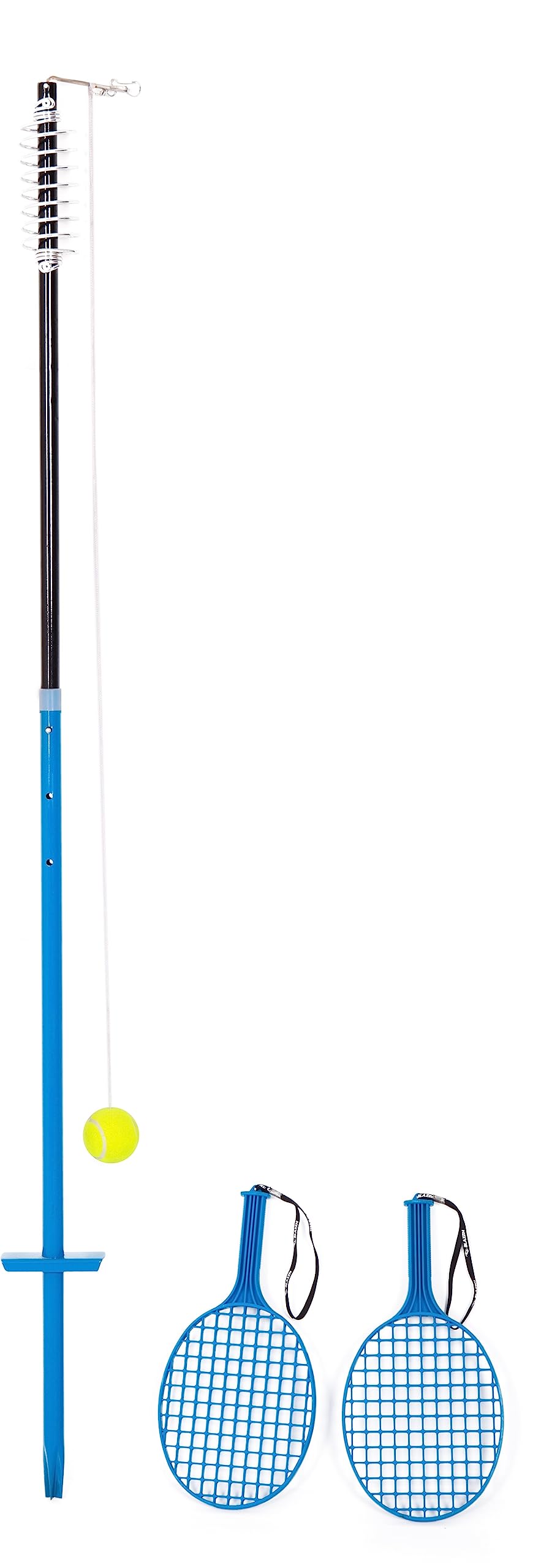 Blue Tetherball Set - Classic Outdoor Game for Adults, Kids & Teens with Pole, Bat & Tennis Balls | Perfect for Backyards, Parks, Summer Parties & Birthday Gifts | Fun Family Activity & School Playground Equipment