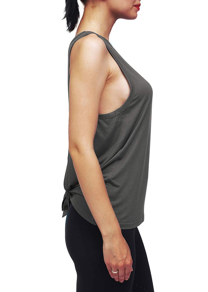 Women's Workout Yoga Tops - Open Back Shirts with Adjustable Tie Back Tank Tops for Gym & Yoga | Breathable Fitness Apparel for Pilates, Running & Active Lifestyle