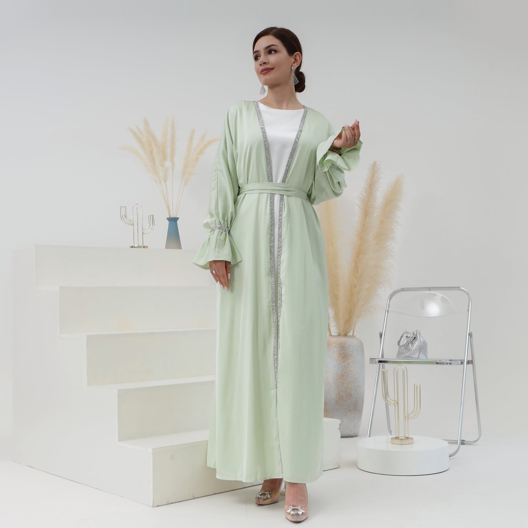 Aria 3-Piece Set in Mint Green - Soft and Comfortable Home Decor for Living Room, Bedroom, or Office