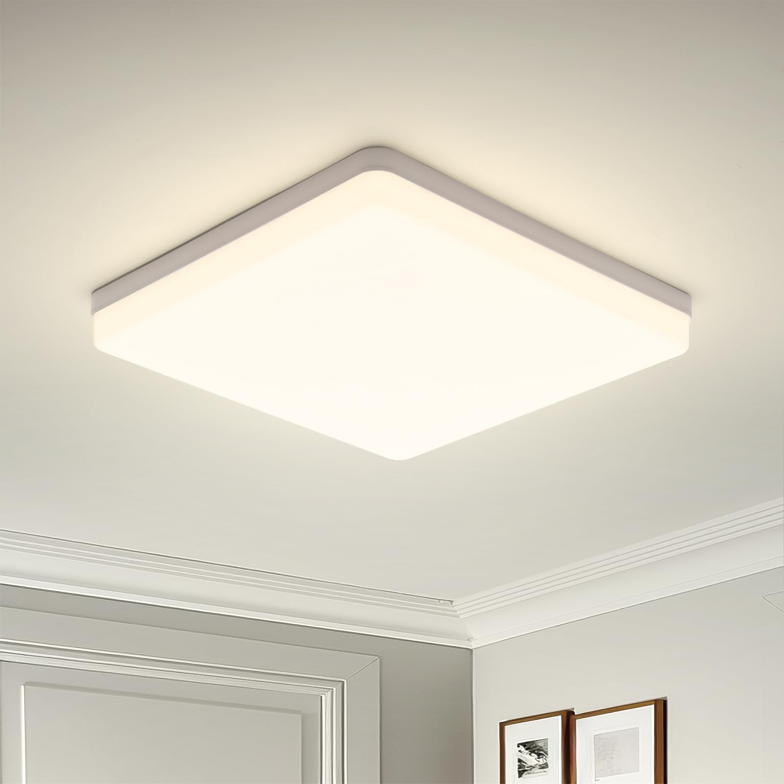 Ultra Slim 48W 4320LM LED Panel Light - Square Ceiling Downlight, Natural White 4000K, Quick Installation (30x30x4cm) - Perfect for Living Room, Bedroom, Kitchen, Hallway & Balcony Lighting