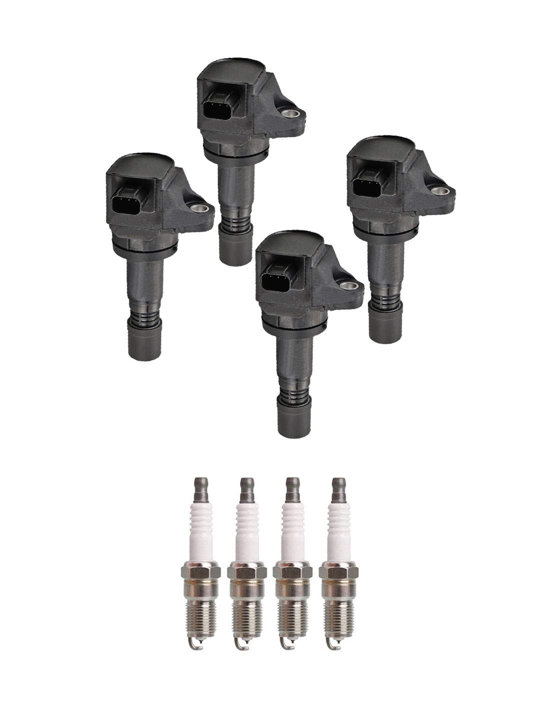 ENA Set of 4 Ignition Coil Packs & 4 Iridium Spark Plugs Compatible with Honda Acura Civic HR-V ILX 1.8L 2.0L 2012-2020 - Replaces UF672 099700181 9407 C1823 - Perfect for Engine Performance & Smooth Acceleration