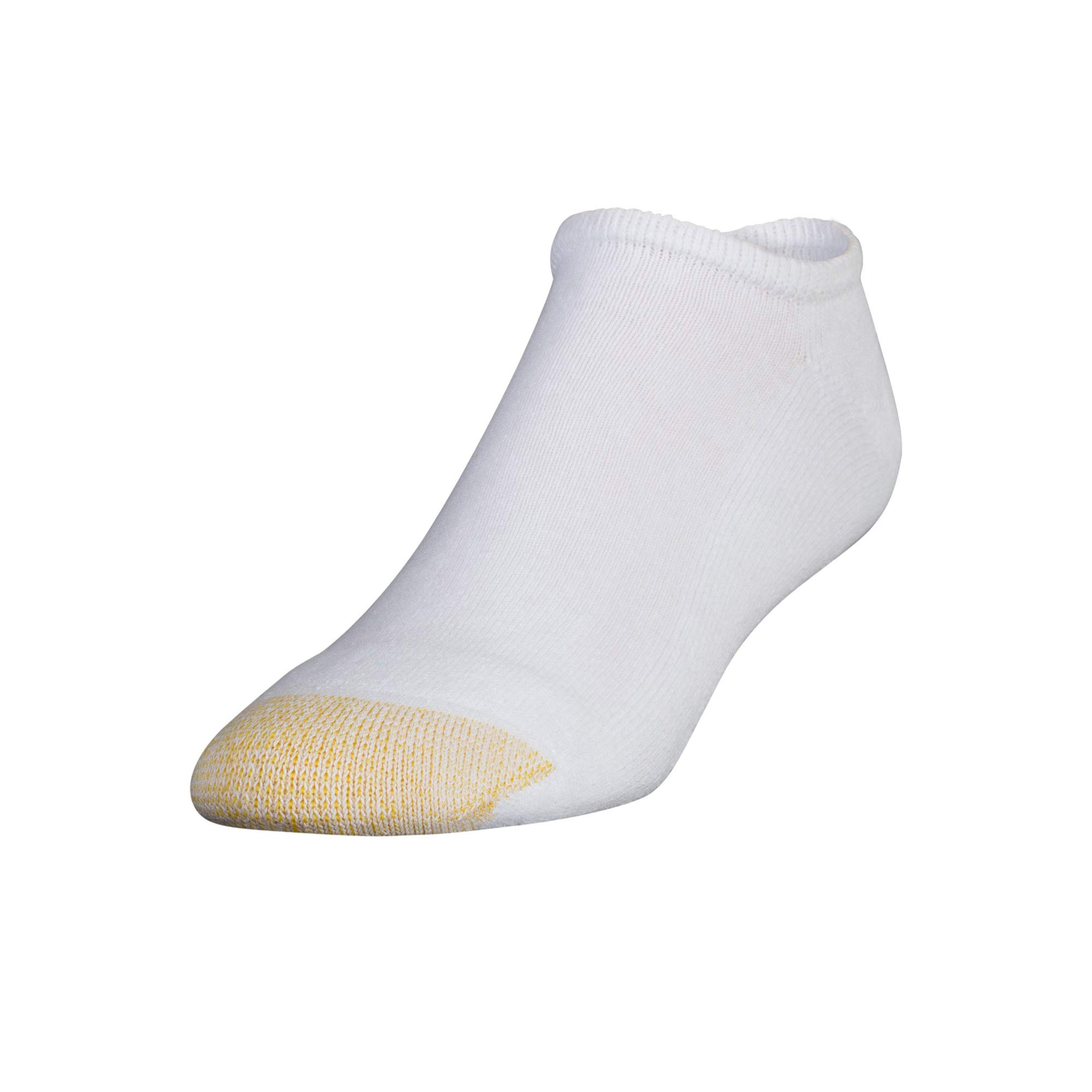 GOLDTOE Men's 656F Breathable Cotton No Show Athletic Socks 6-Pack - Comfortable Low Cut Invisible Socks for Running, Gym & Casual Wear
