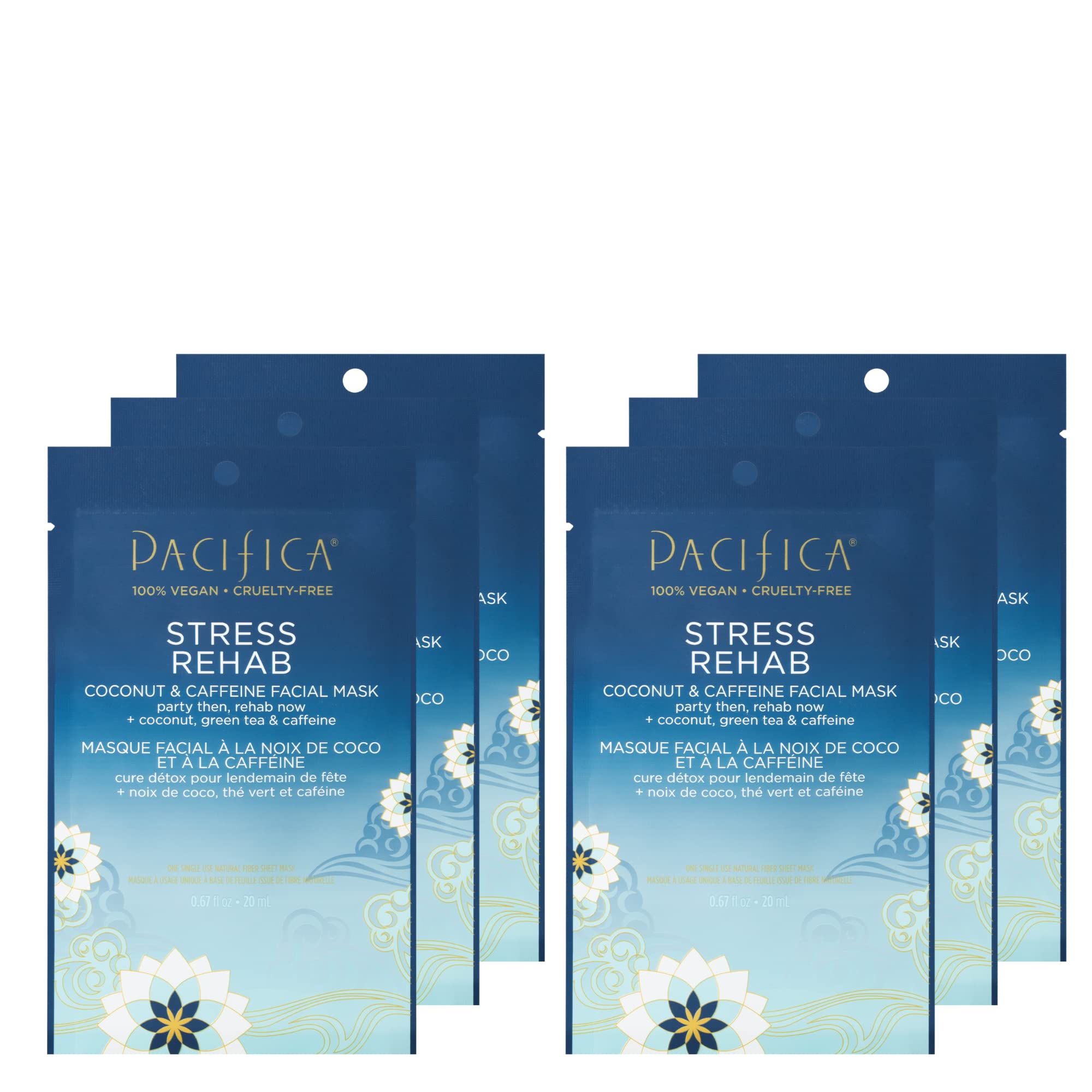 Pacifica Coconut Caffeine Face Mask - Green Tea for Puffiness & Redness Relief - Vegan Skincare for All Skin Types - Perfect for Relaxation & Stress Relief