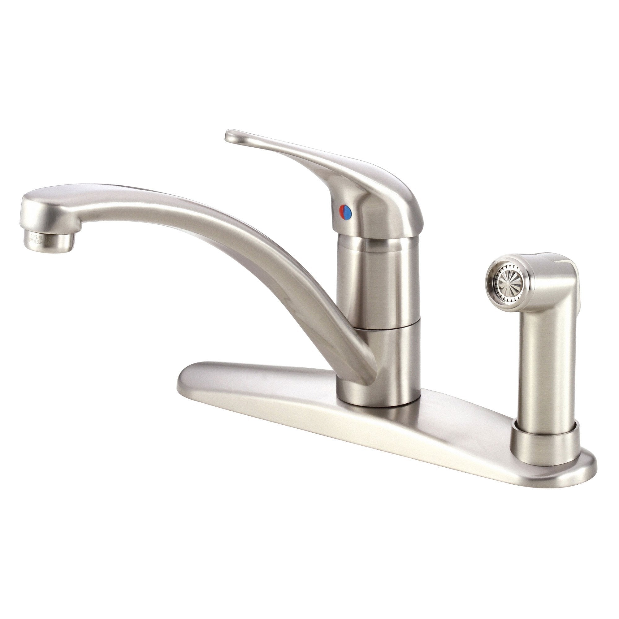 Danze Melrose Stainless Steel Single Handle Pull-Down Kitchen Faucet with Deck Plate and Sprayer - Perfect for Modern Farmhouse & Commercial Style Kitchens