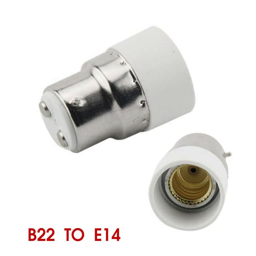 9Pcs B22 to E14 Light Socket Adapter - Bulb Base Converter & Lamp Holder Extension - Compatible with LED, CFL, Incandescent Bulbs - Perfect for Home, Office, and DIY Lighting Projects
