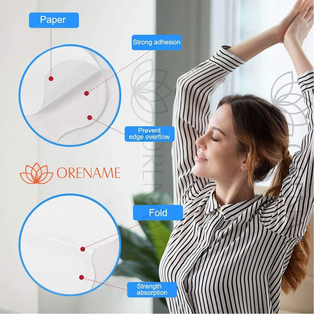 Disposable Underarm Sweat Pads for Women & Men - 100% Cotton, Hypoallergenic, Highly Absorbent & Odor Control (14 Pads/Pack) - Perfect for Workouts, Office Wear & Daily Comfort