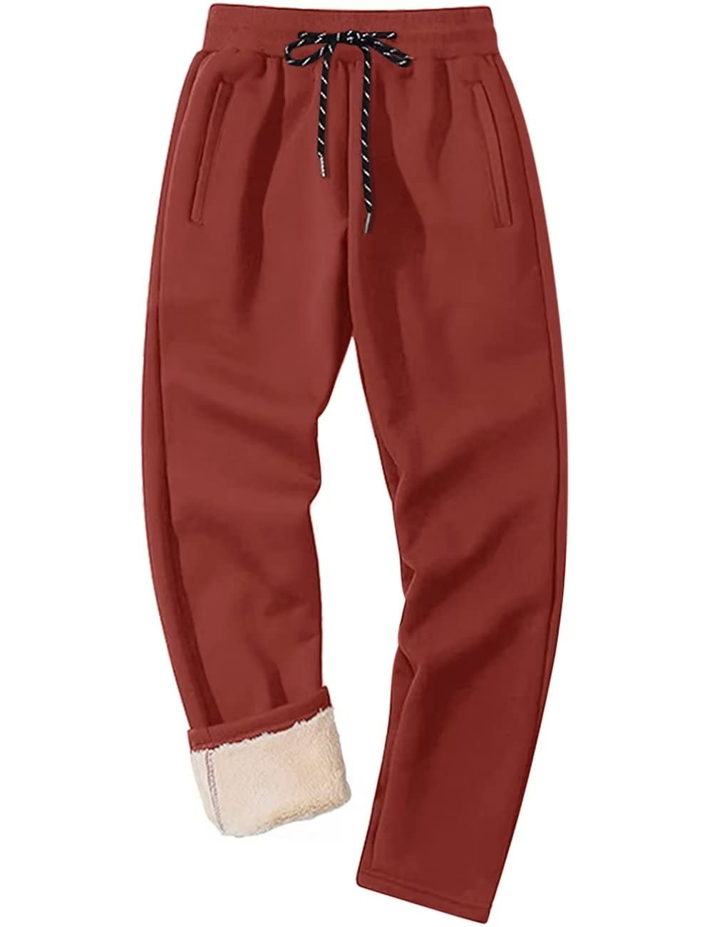 MAGCOMSEN Men's Winter Fleece Lined Sweatpants - Sherpa Lined Thermal Joggers for Cold Weather, Thick Warm Athletic Pants for Running, Hiking & Outdoor Activities
