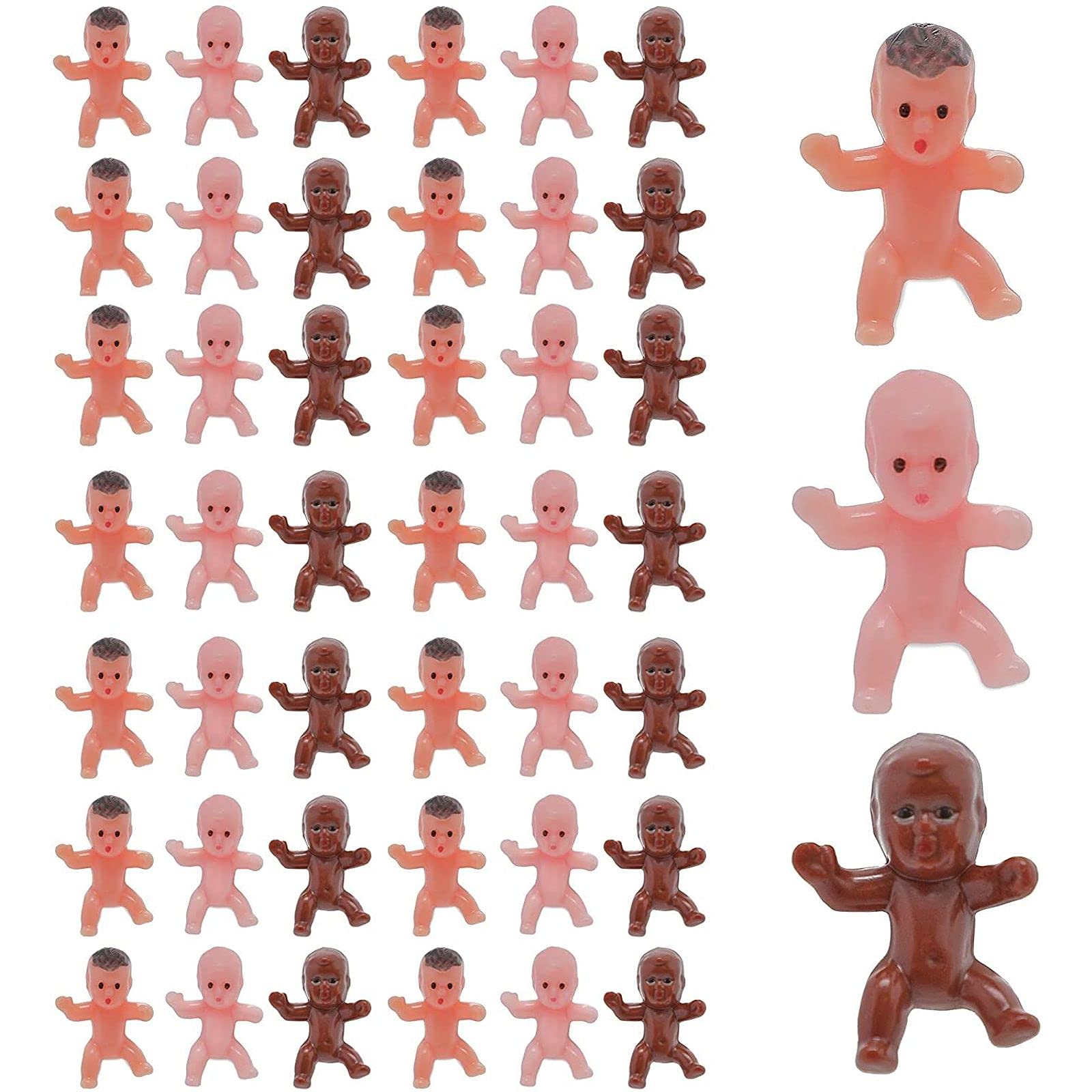 240-Piece Mini Plastic Babies for Baby Shower Games, Party Favors, and Cake Decorations