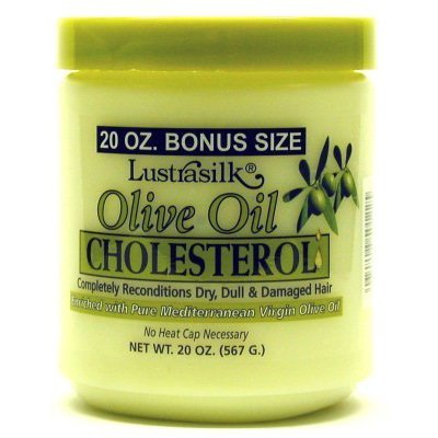 Lustrasilk Olive Oil Cholesterol Hair Treatment - Deep Conditioning for Dry, Damaged Hair - Natural Moisturizer for Curly, Natural, Relaxed Hair - Use for Salon-Quality Hydration at Home