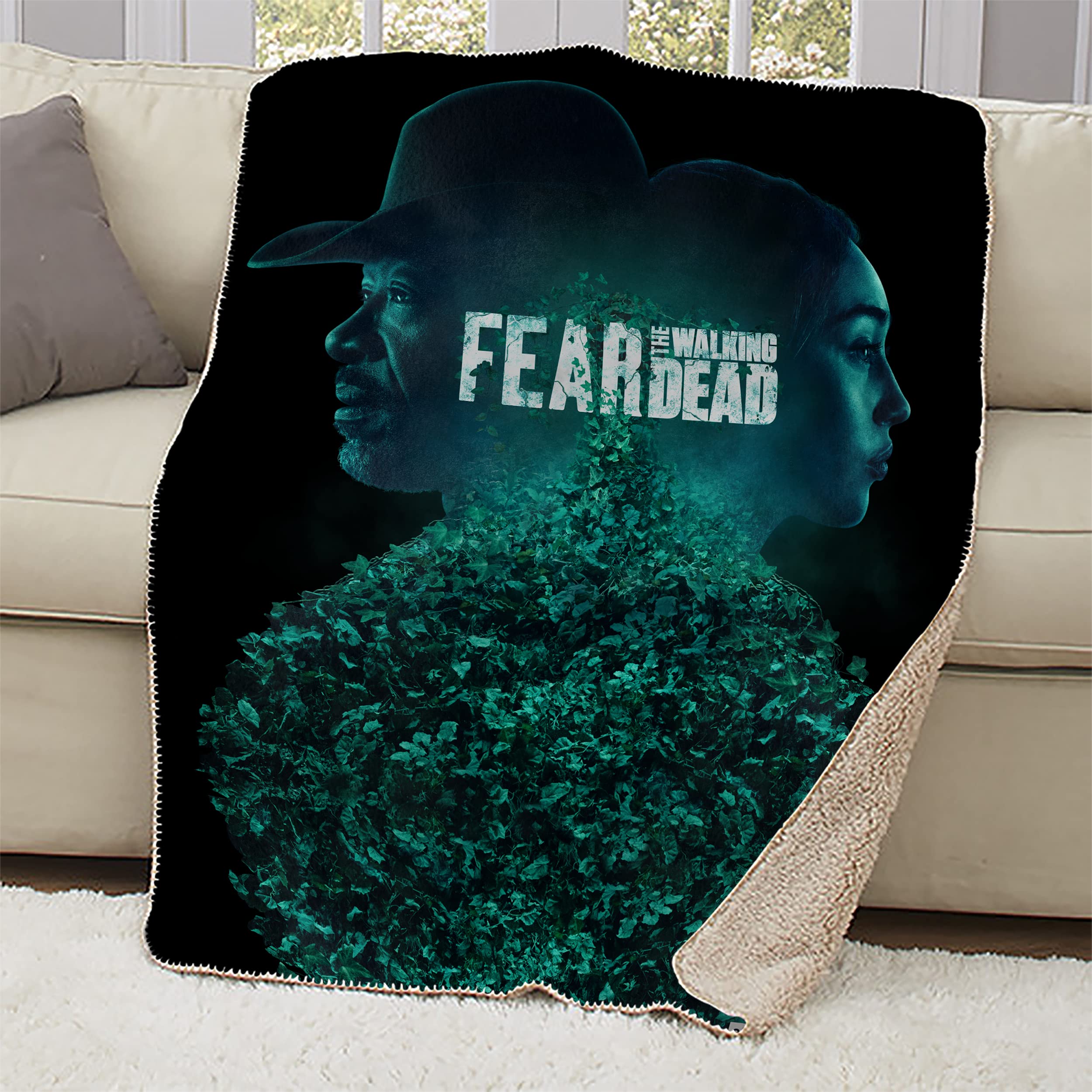 Fear The Walking Dead Sherpa Blanket - Soft & Warm TV Show Merchandise for Fans - Perfect for Cozy Nights, Gifts & Collectibles