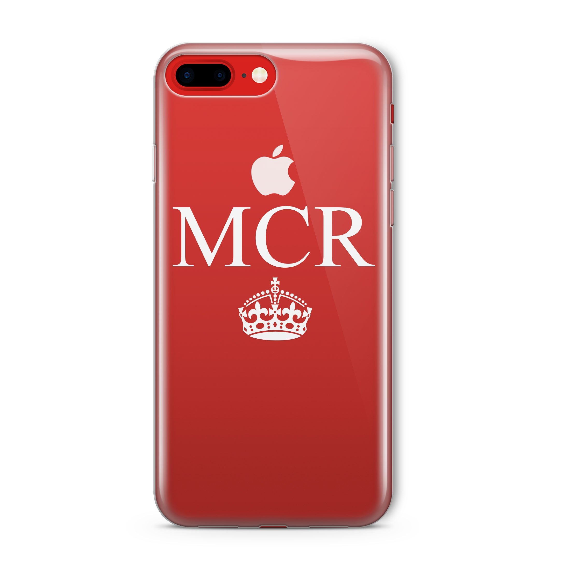 Custom Clear & Opaque Initial Monogram Phone Case for iPhone 7 Plus - Personalized Name/Crown Design - Perfect for Gifts, Everyday Protection & Style