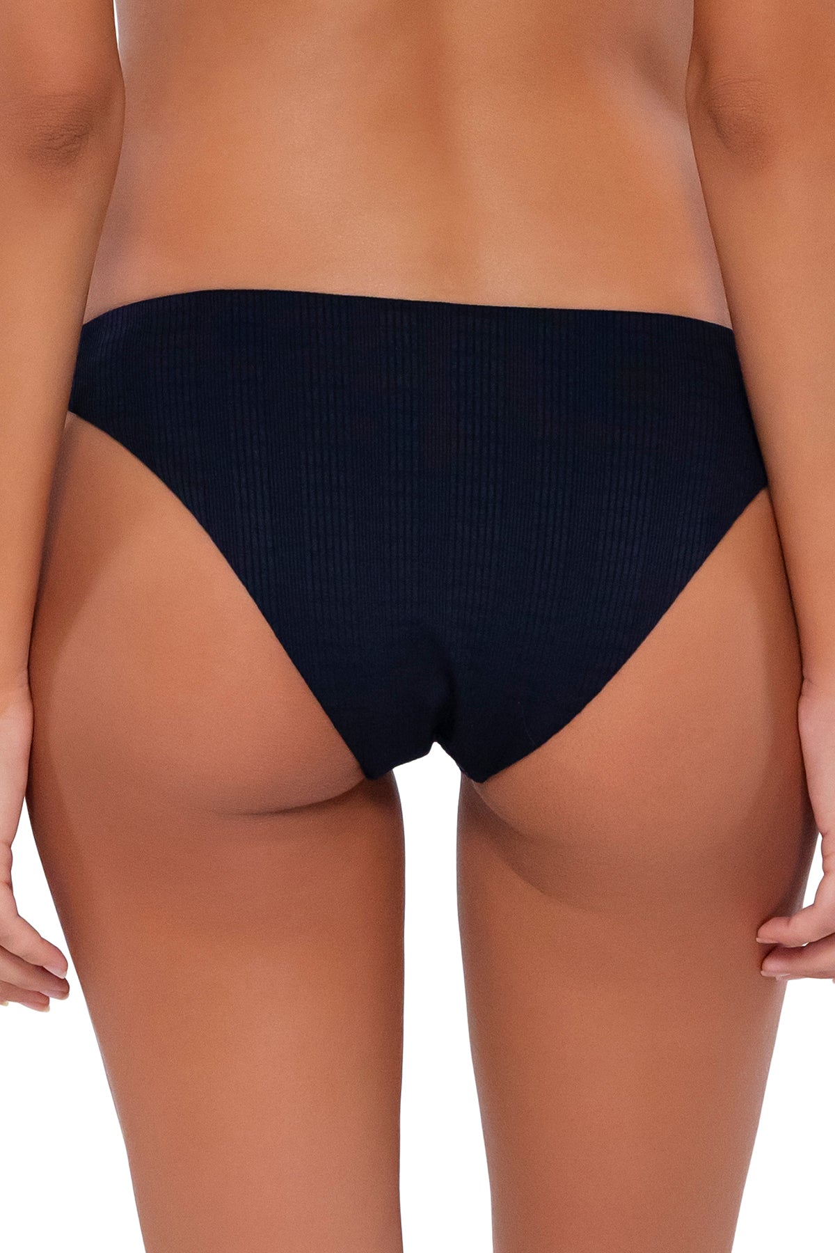 B Swim Black Baja Rib Ryder Bikini Bottom - High Waisted Swimwear for Women, Comfortable & Stylish Beachwear for Pool, Vacation & Summer Activities