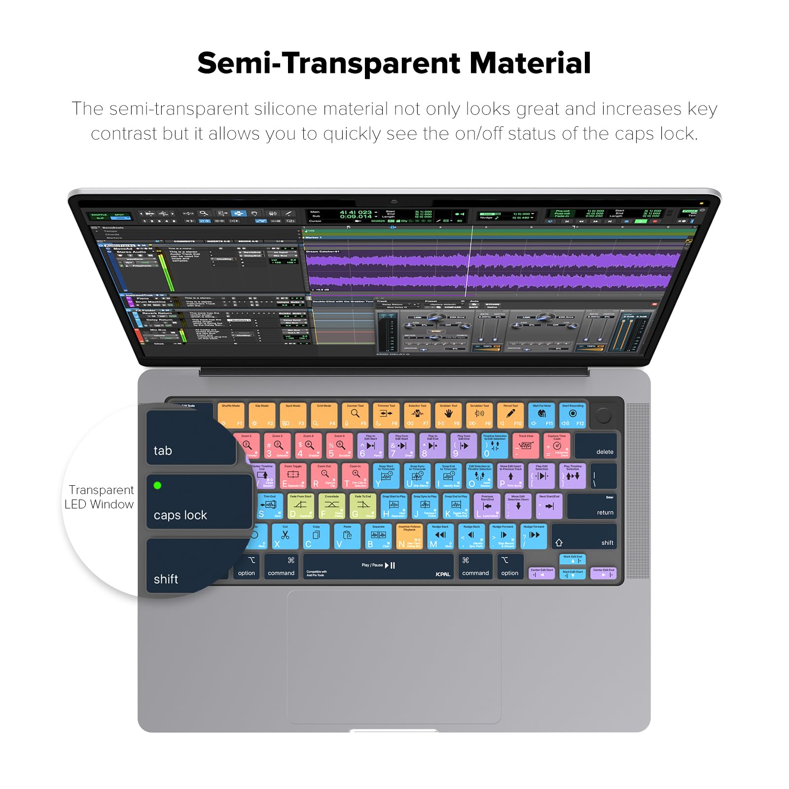 JCPal Avid Pro Tools Shortcut Keyboard Cover for MacBook Pro 14/16
