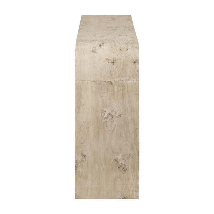 51 x 31 Inch White Burl Accent Table - Modern Side Table for Living Room, Bedroom, or Office - Perfect for Small Spaces & Home Decor