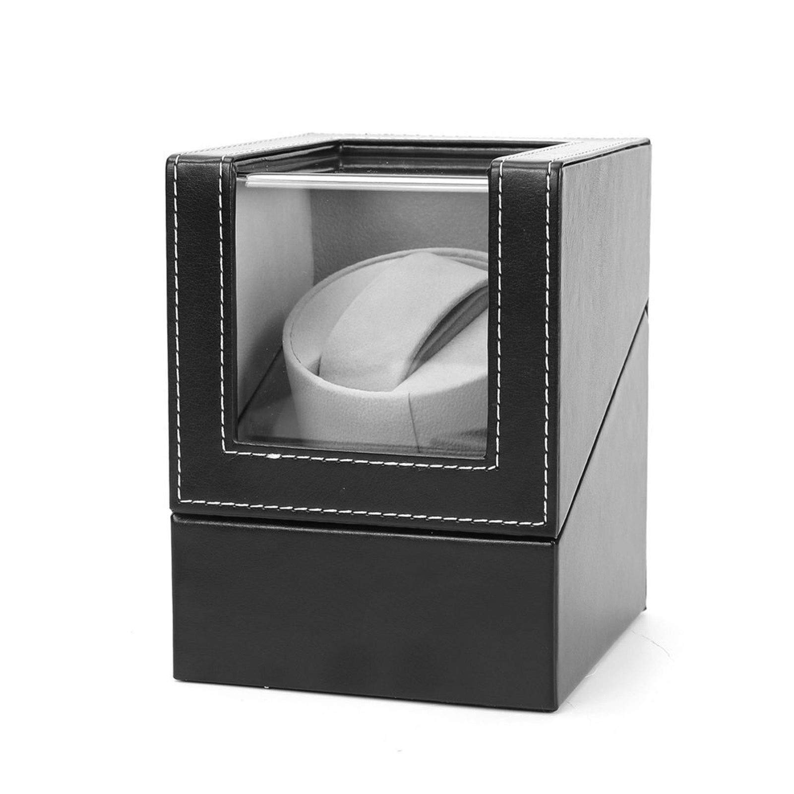 Automatic Watch Winder Box for Men & Women - US/EU/AU/UK Plug Mechanical Watch Storage Case with High Gloss Finish | Perfect for Jewelry Display, Watch Collection & Travel (AU Plug Black)