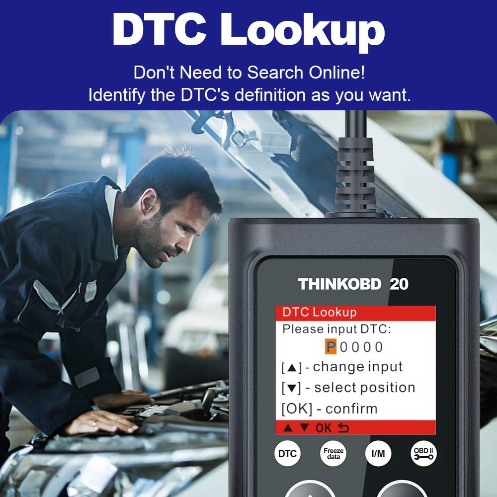 THINKOBD 20 OBD2 Scanner - Automotive Code Reader, Check Engine Light Diagnostic Tool, Live Data & Emissions Scanner for Smog Check | Car, Truck & SUV Engine Diagnostics