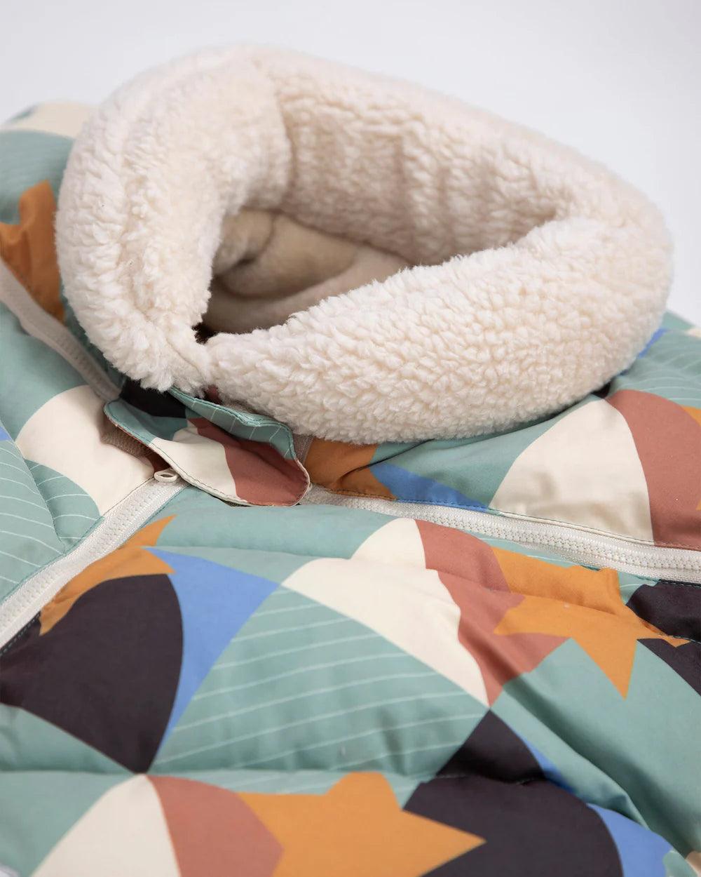 7 A.M. Car Seat Cocoon - Soft Sherpa Liner Cover with Benji Prints | Cozy Infant Car Seat Insert for Winter & Travel | Baby Shower Gift Idea