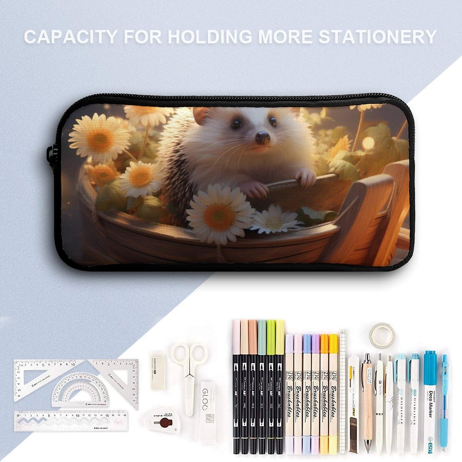 17 Inch Lightweight Laptop Backpack Set for Men & Women - 3PCS with Lunch Box & Pencil Case | Perfect for Work, School & Travel | Hedgehog Boat Backpack