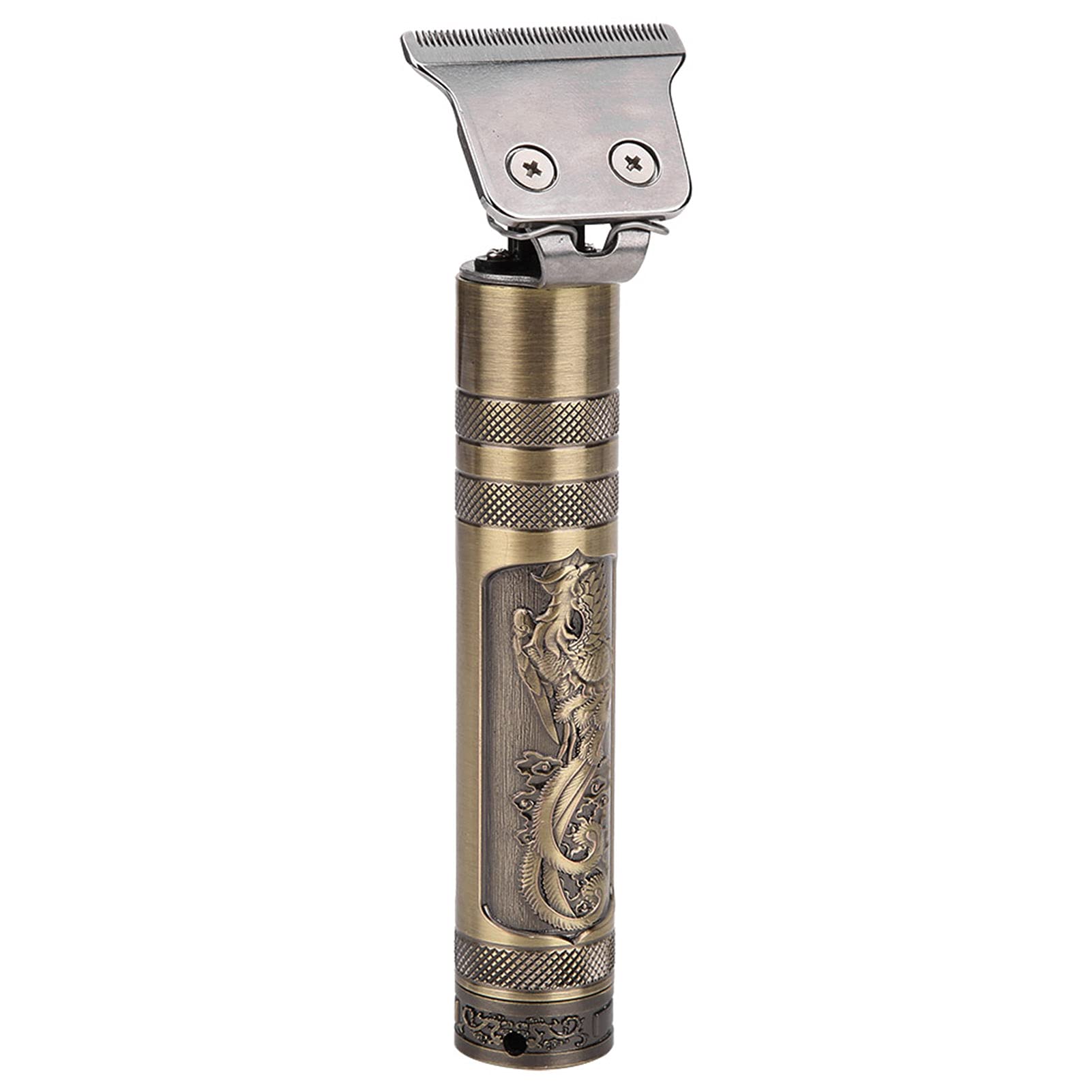 Professional Rechargeable Electric Hair Clipper for Men - Cordless Low Noise Hair Trimmer with USB Charging, Gold - Perfect for Home Barbering, DIY Haircuts & Beard Grooming