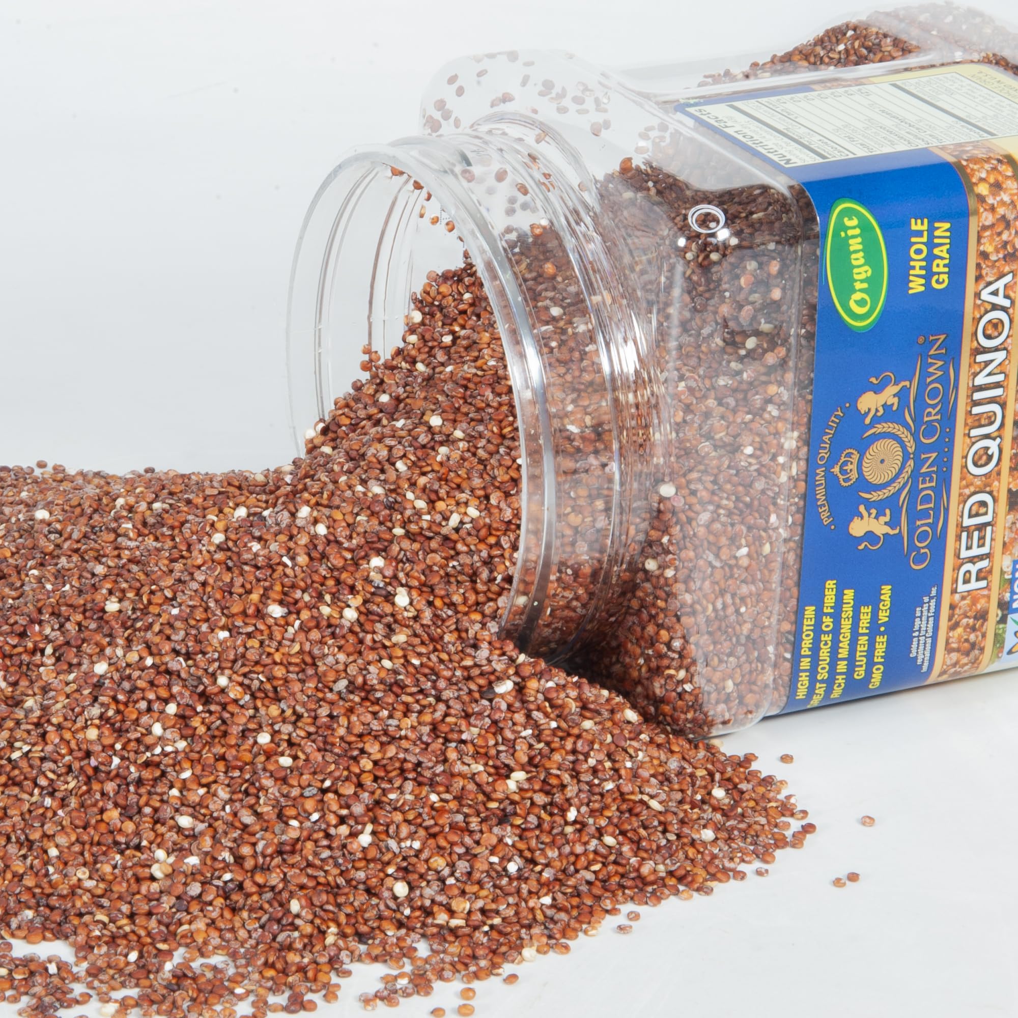Organic Whole Grain Red Quinoa - Non-GMO, High Protein & Fiber, Rich in Iron, Superfood Seeds - Quick 15 Minute Cook Time - 24oz (1.5lb) - Perfect for Salads, Buddha Bowls & Healthy Meal Prep