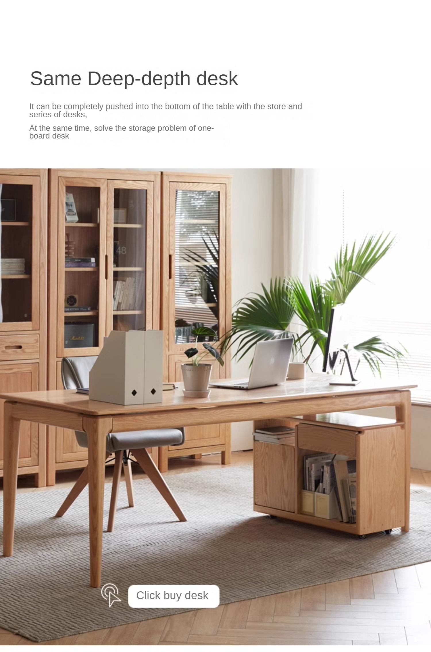 Solid Wood Mobile Side Table - Oak, Black Walnut, Ash - Small End Table for Living Room, Bedroom & Office Use