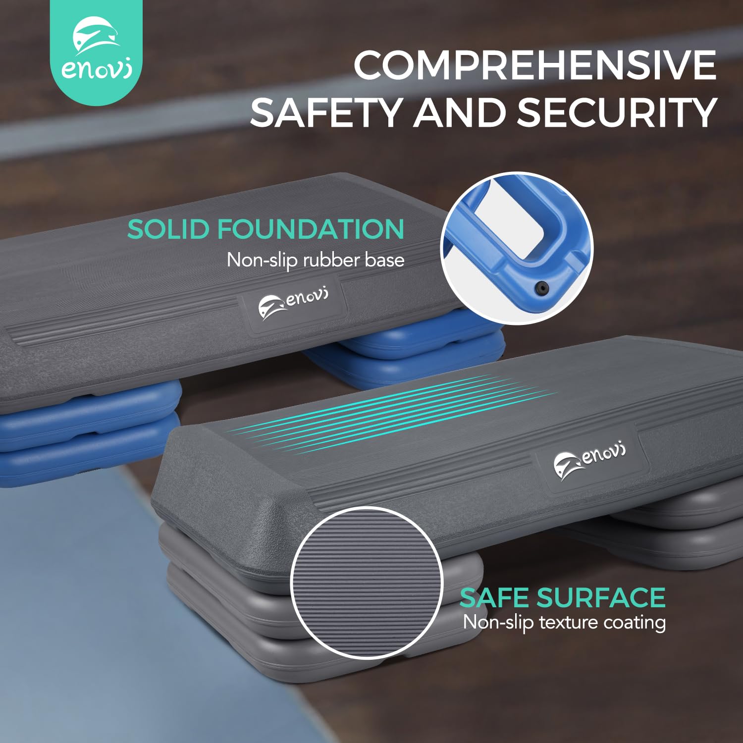Best Aerobic Step Platform for Home Workouts - Adjustable Exercise Step for Cardio & Fitness - Perfect for Step Aerobics, HIIT & Strength Training