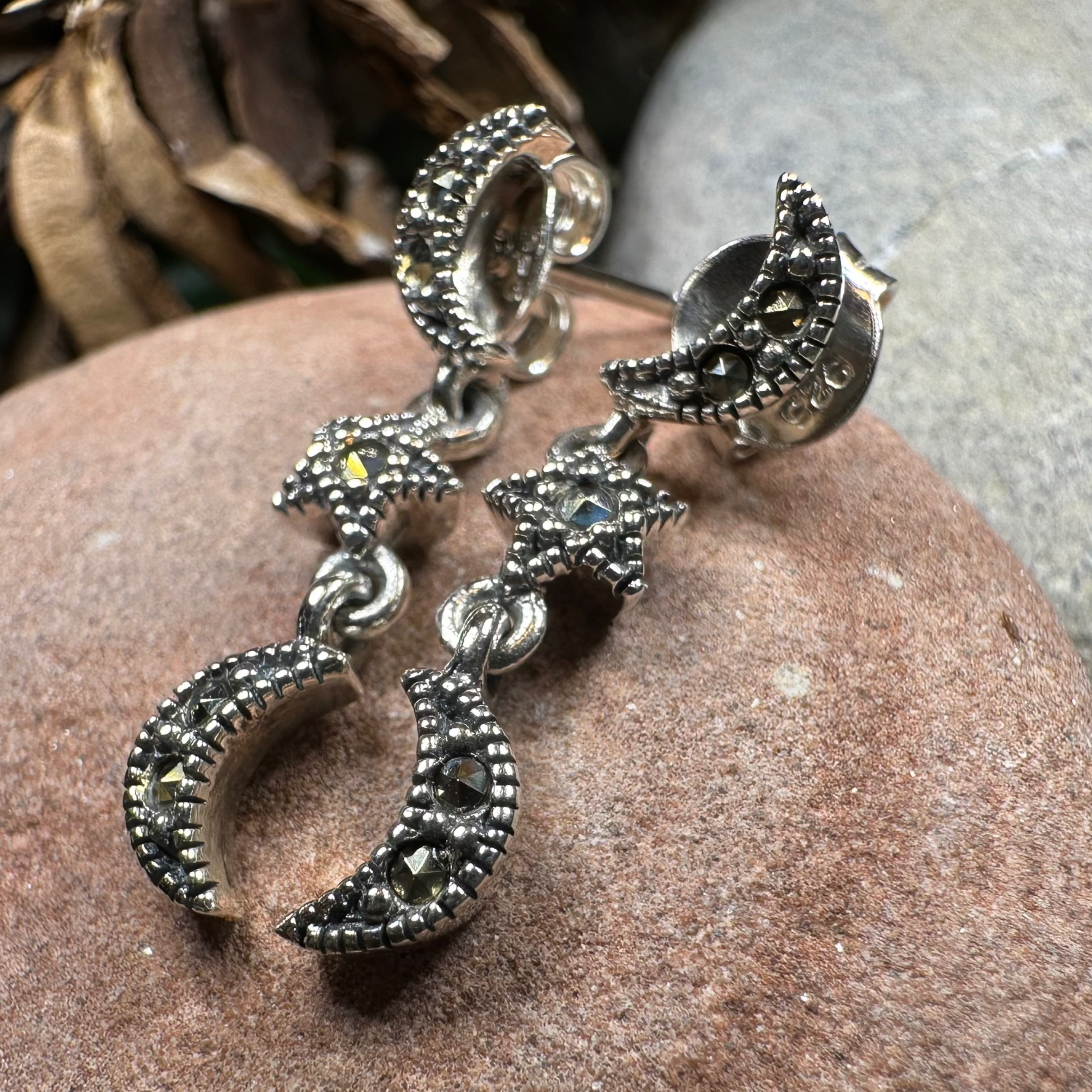 Magical Skies Moon and Stars Stud Earrings - Dainty Celestial Jewelry for Women - Perfect for Everyday Wear, Gifts, and Special Occasions