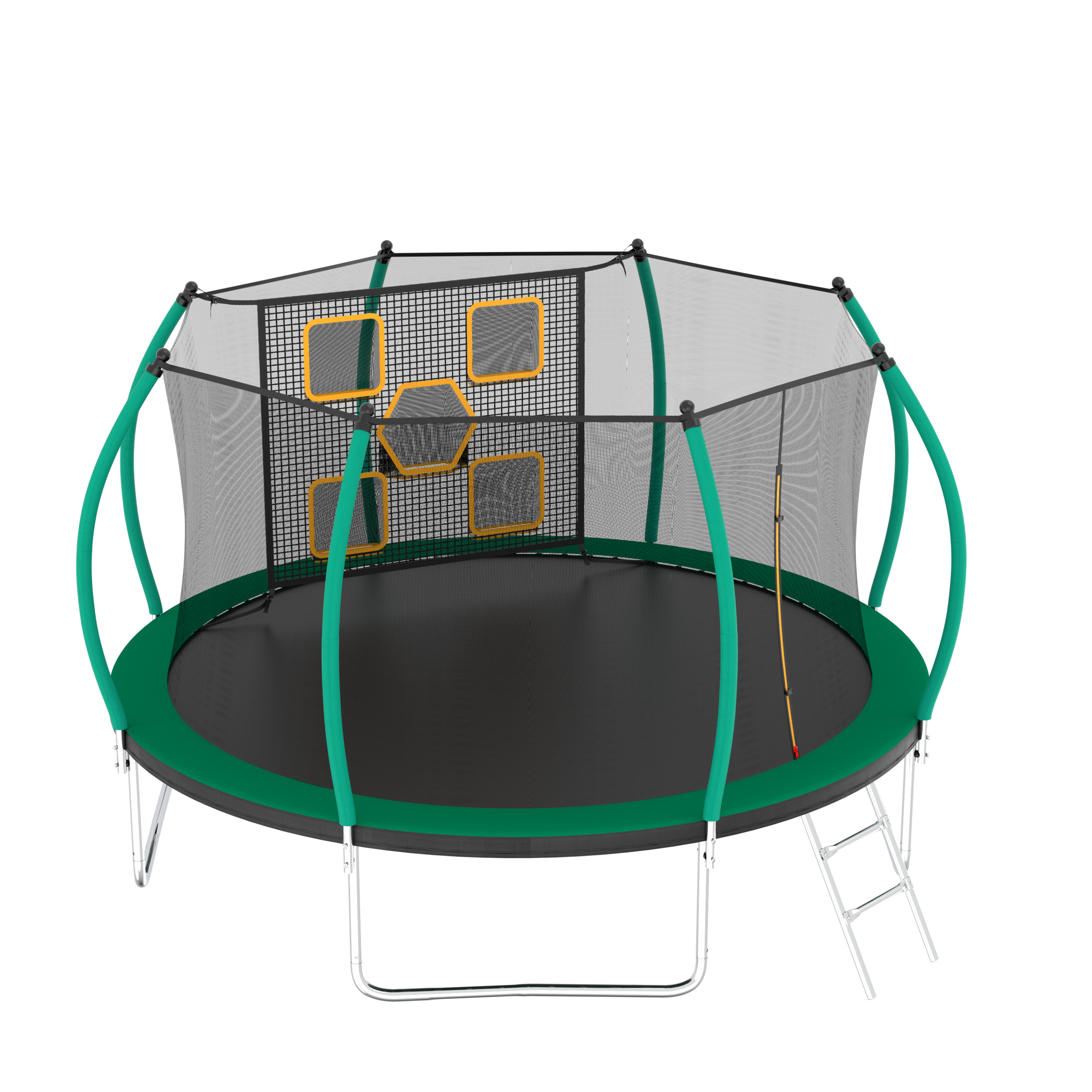 14FT Trampoline with Safety Enclosure & Ladder - ASTM Approved Outdoor Trampoline for Kids - Perfect for Backyard Fun, Exercise & Family Recreation