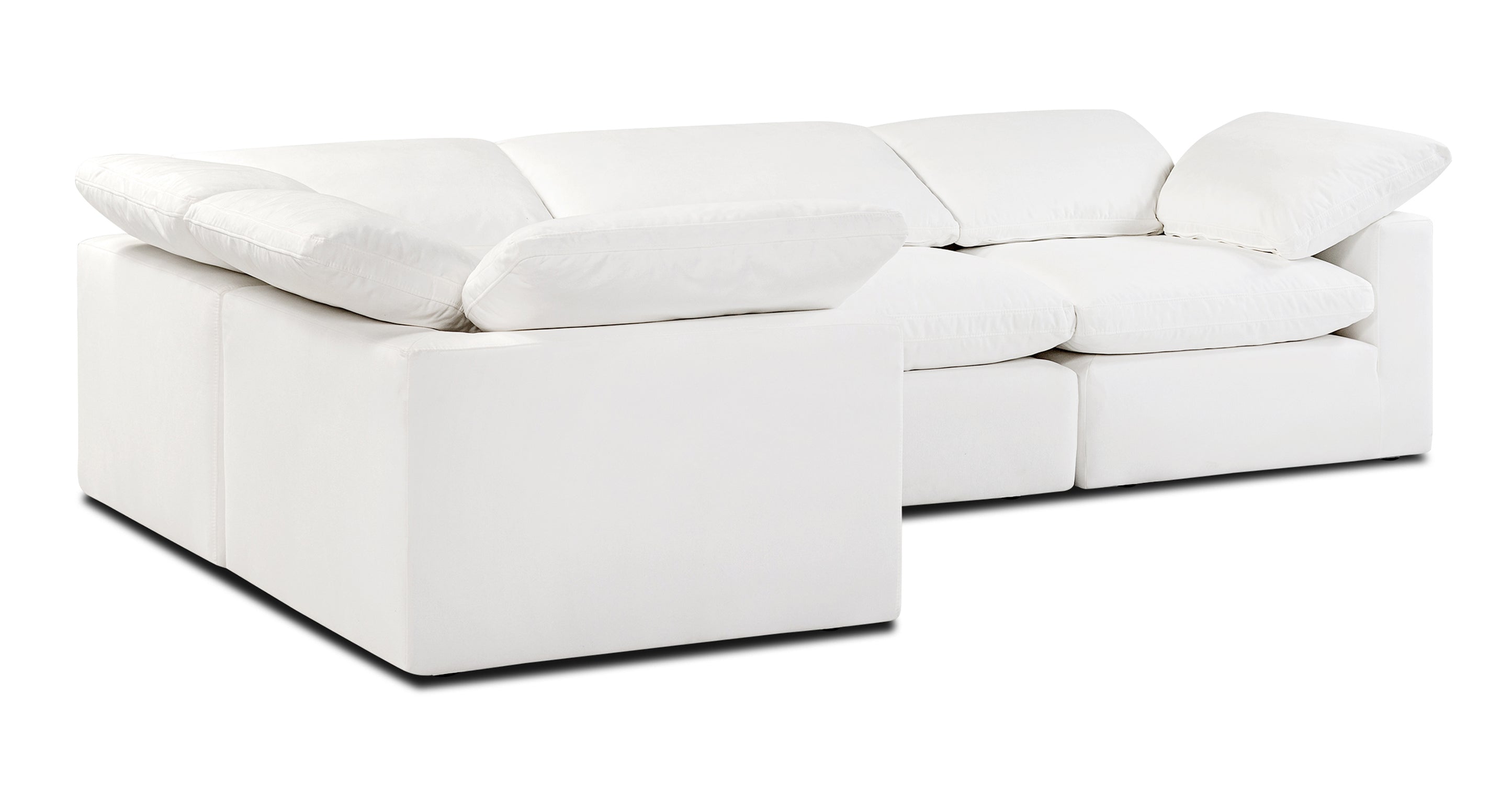 4-Seat Aspen Modular L-Shaped Sectional Sofa - Modern Living Room Furniture for Small Spaces & Apartments - Perfect for Family Gatherings & Movie Nights
