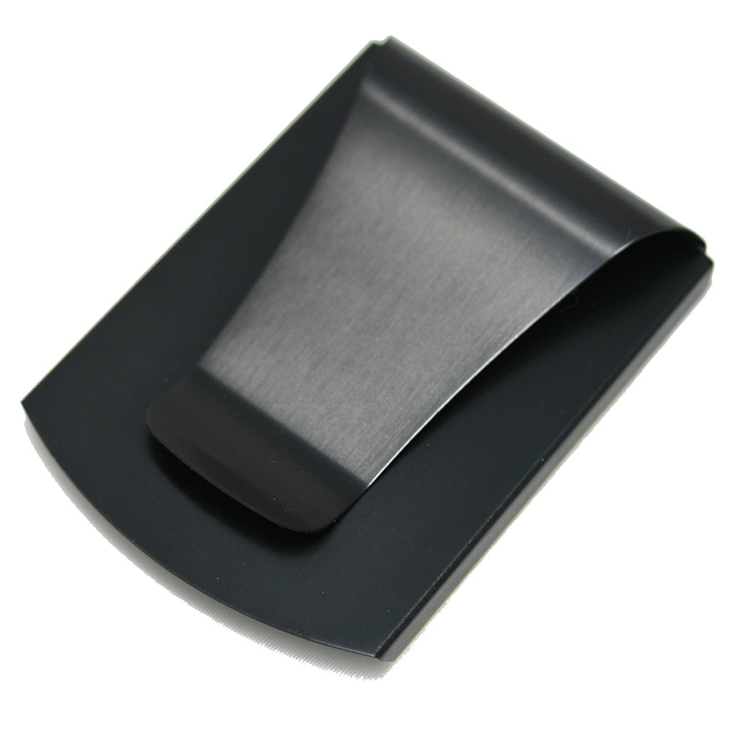 Storus Smart Money Clip Card Holder Wallet - Minimalist Slim Front Pocket RFID Blocking Wallet for Men | Engraving Option for Graduates, Dad, Gifts - Brushed Matte Black Finish | Perfect for Everyday Carry, Travel & Business Use