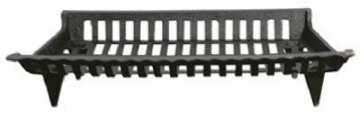 GHP CG30 30-Inch Black Cast Iron Fireplace Grate - Heavy Duty Fireplace Accessory for Wood Burning Stoves & Fire Pits (Indoor/Outdoor Use)