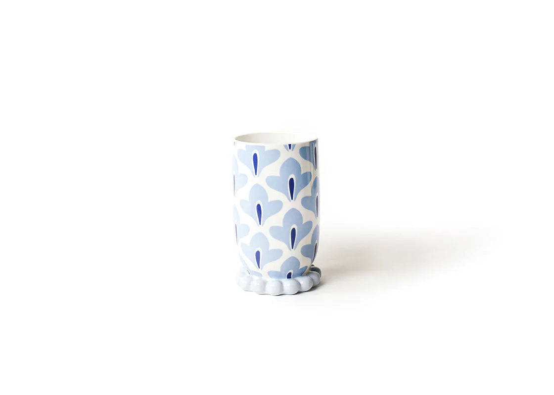 Elegant Iris Blue Medium Cylinder Vase - Perfect for Home Decor, Wedding Centerpieces & Floral Arrangements