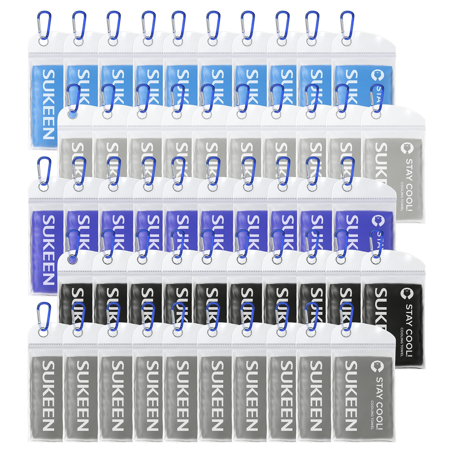 50-Pack Sukeen Microfiber Cooling Towels (40