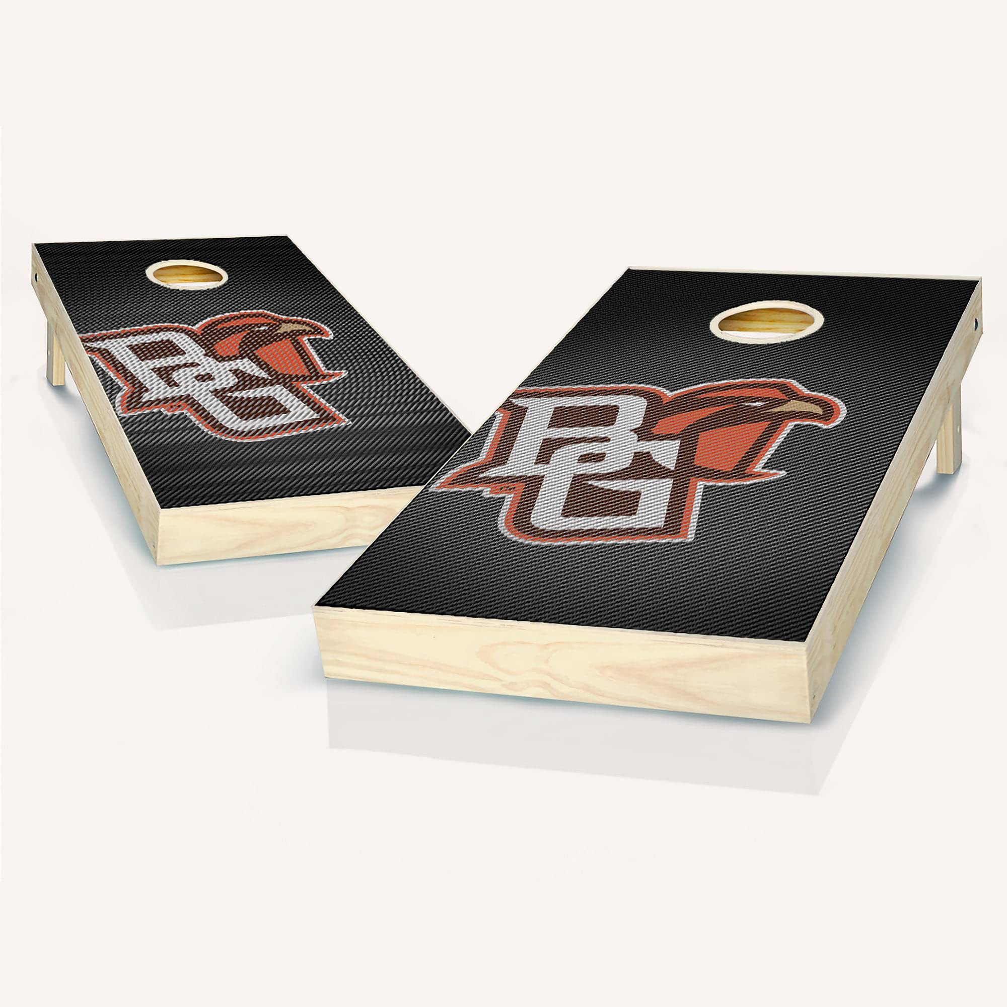 Premium Bowling Green Slanted Cornhole Game Set - 2 Wooden Boards & 8 Bean Bags for Outdoor Tailgating, Backyard Parties, and Lawn Games - Regulation Size Cornhole Set with Carrying Case