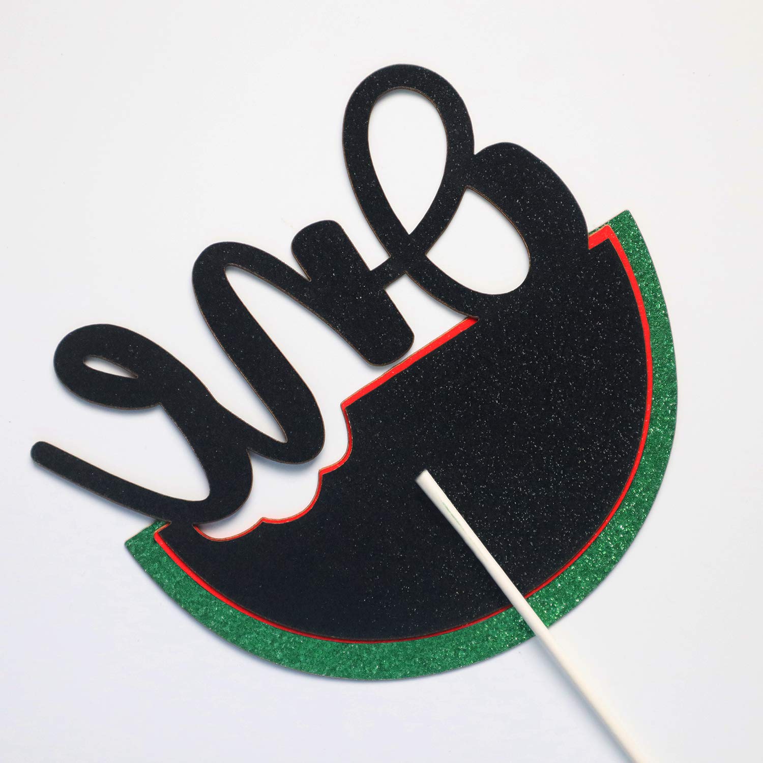 One in a Melon Cake Topper - Watermelon First Birthday Decor for Summer Tutti Frutti Hawaiian Themed Party | Perfect for 1st Birthday Cakes, Dessert Tables & Tropical Celebrations