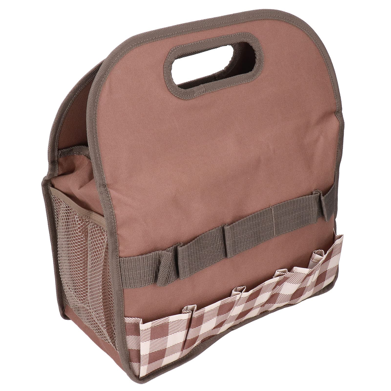 **Plplaaobo Heavy Duty Garden Storage Tool Bag with Multiple Pockets - Waterproof Garden Tote Organizer for Outdoor Tools, Gardening Supplies & Home Storage (Brown) - Perfect for Gardening, Landscaping & Yard Work**