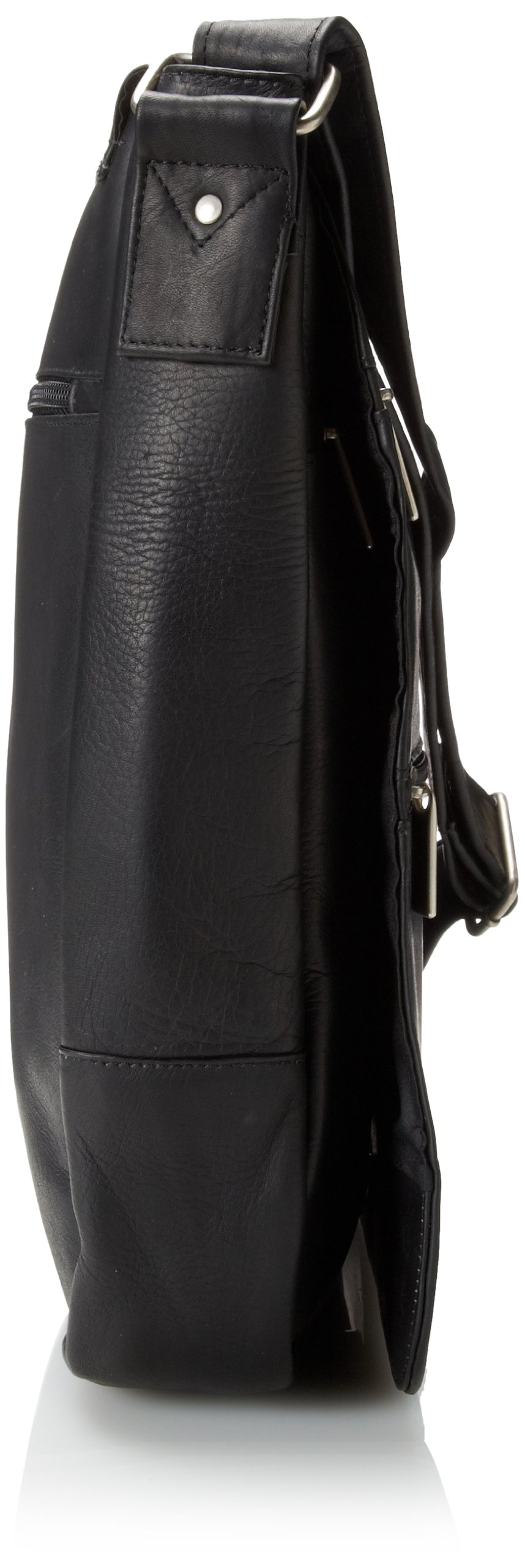 David King & Co. Premium Laptop Messenger Bag for Men & Women - 15.6 Inch Business Work Bag with 2 Secure Zip Pockets - Water Resistant Black Briefcase - Perfect for Office, Travel & Commuting